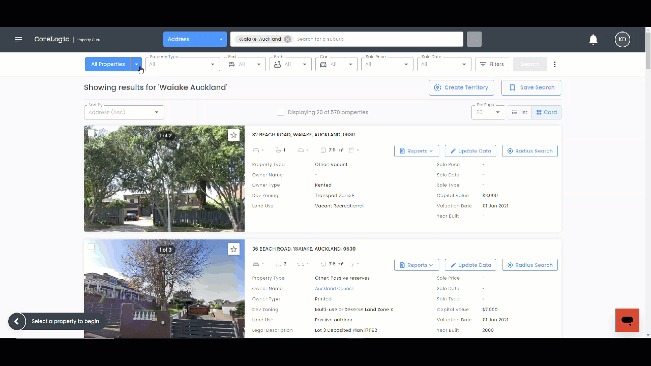 Using search filters NZ