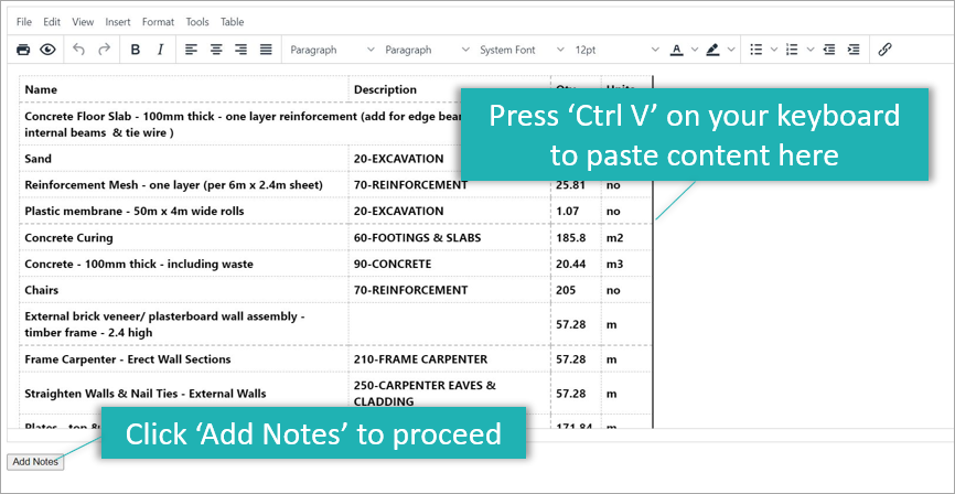 AU-Cordell_Estimator_Platinum-Estimate-Notes-table.png